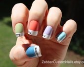 Pantone Paint Swatches - Set of 12 False Nails - Reduced Price