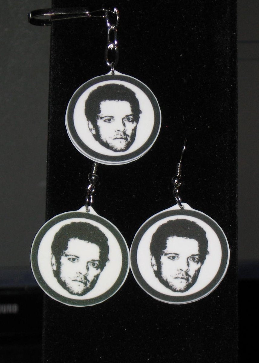 OOAK Misha Collins Fan Accessory Pack - Earrings and Keychain/Lanyard