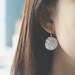 Gold Disc Earrings - textured wavy golden dangles for a simple everyday wear