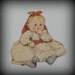 Vintage Christmas Double Sided Cardboard Paper Litho Ornament Baby USA C 1900s