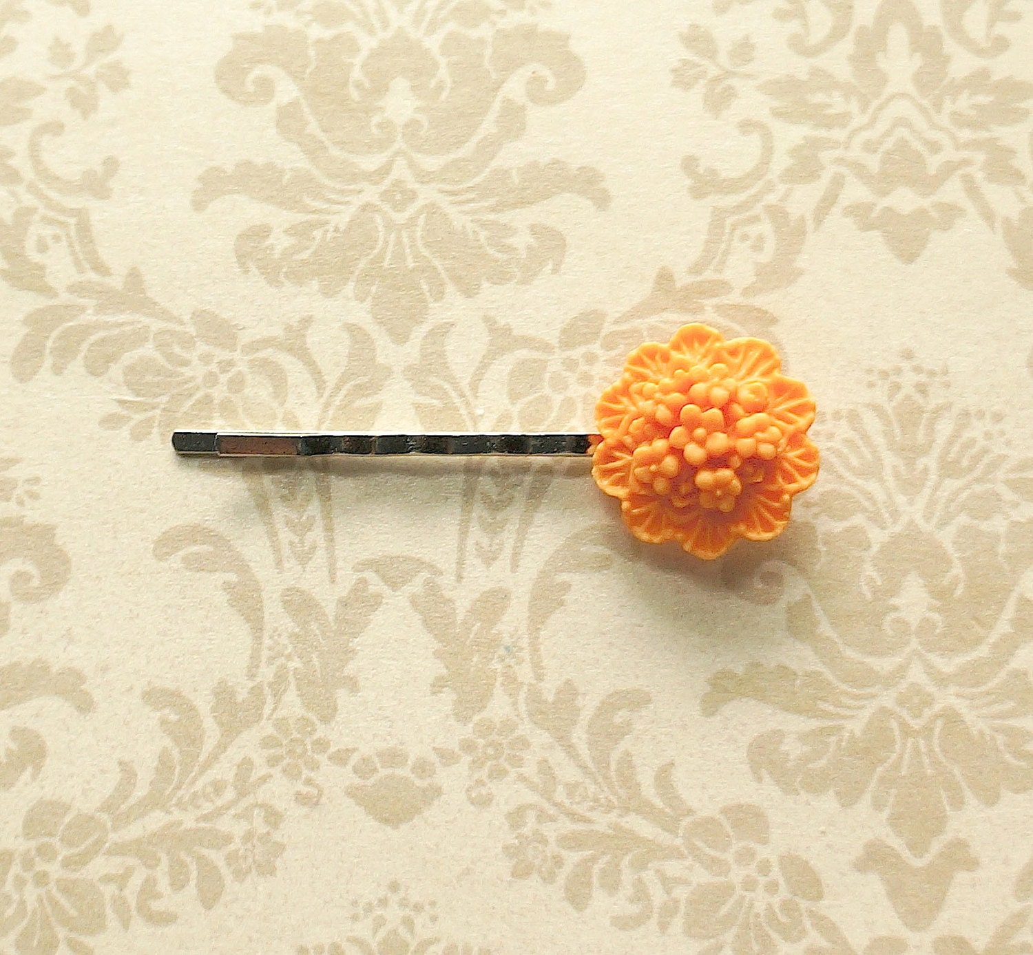 Orange Flowers- Bobby Pin