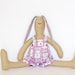 Stuffed bunny rabbit hare - child friendly toy plush rabbit bunny doll - cute softie stuffed toy summer bunny - birthday gift for boy girl