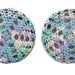 Handmade multi colored  lace crochet cup coasters. 2 elegant pieces.