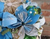 Custom Paper Flower Wedding Bouquets. You Pick The Colors, Papers, Books, Etc.  Anything Is Possible. CUSTOM ORDERS WELCOME