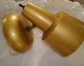 Wall light-vintage-gold-mid-century lighting-atomic-metal and plastic-camper light fixture-retro lighting.