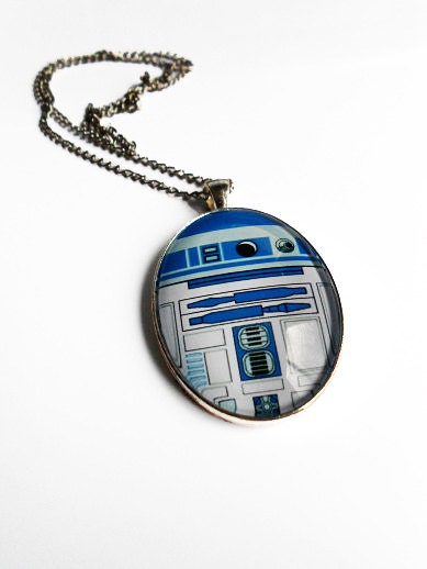 R2D2 Cameo Necklace Sci Fi Star Wars