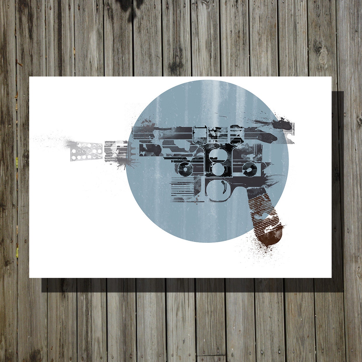 Star Wars Blaster geek art nerd poster DL-44 print size 11x17 movie poster