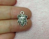 5pc Antiqued Silver Beatle Pendant Tibetan Style Charm Making Jewelry Finding Supplies 2120S