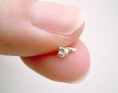 Tiny silver fox - micro handsculpted silver pet