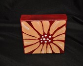 Textured Flower Canvas Painting - 6x6 Original