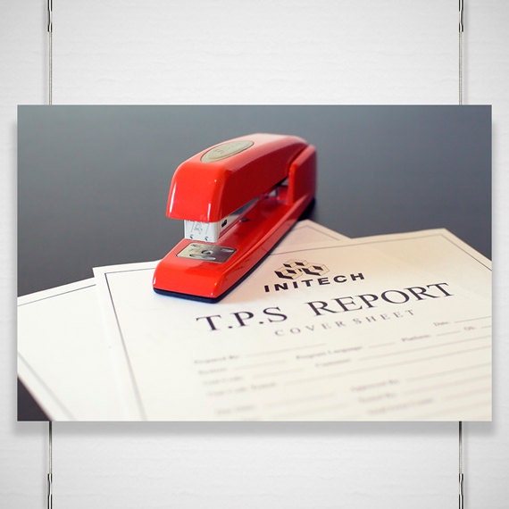 Red Swingline Stapler Photography - 8x12 photograph print - Office Space initech geeky nerdy awesome wall home office decor 'Swlingline'