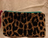 lush leopard zipper pouch