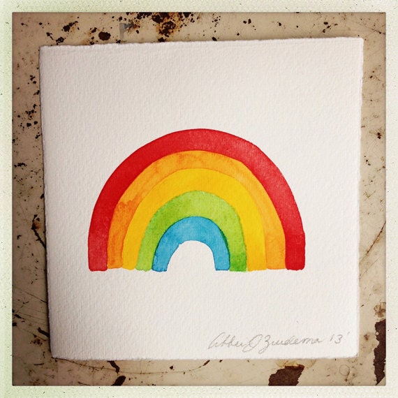 Original Watercolor Rainbow no.2