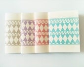 Bohemian Pastel Colored Notebooks Set of 4