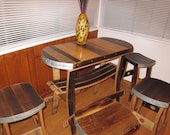 Wine Barrel Console Table