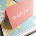 Hello There Arrow Card // Hand drawn Type // Gocco Printed // Coral Pink and Gray