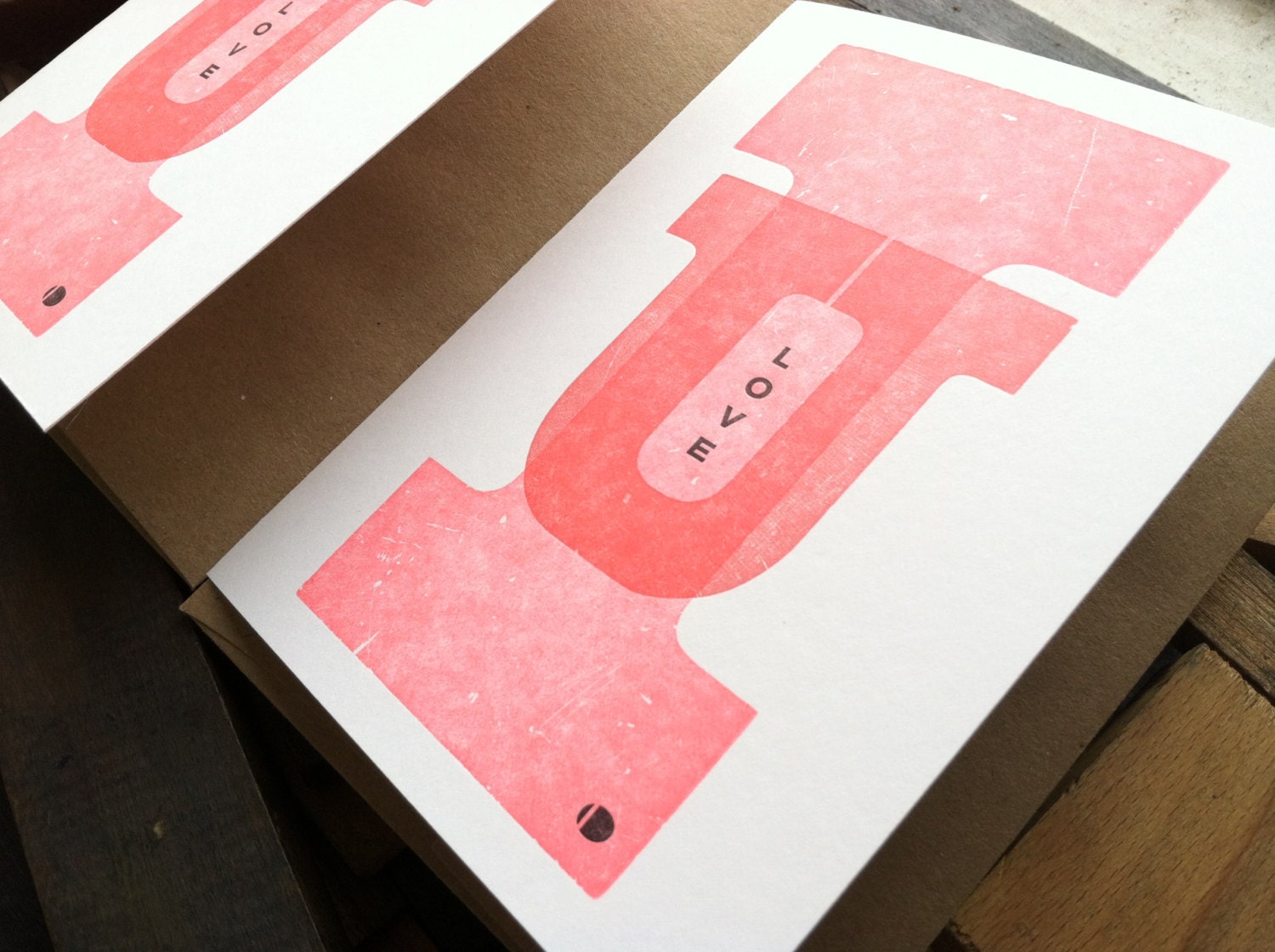 I love you card - Anniversary Card - I love you more - I love you because - letterpress cards