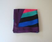 80's Italian Rayon Nordstrom's Scarf - Memphis / Color Block