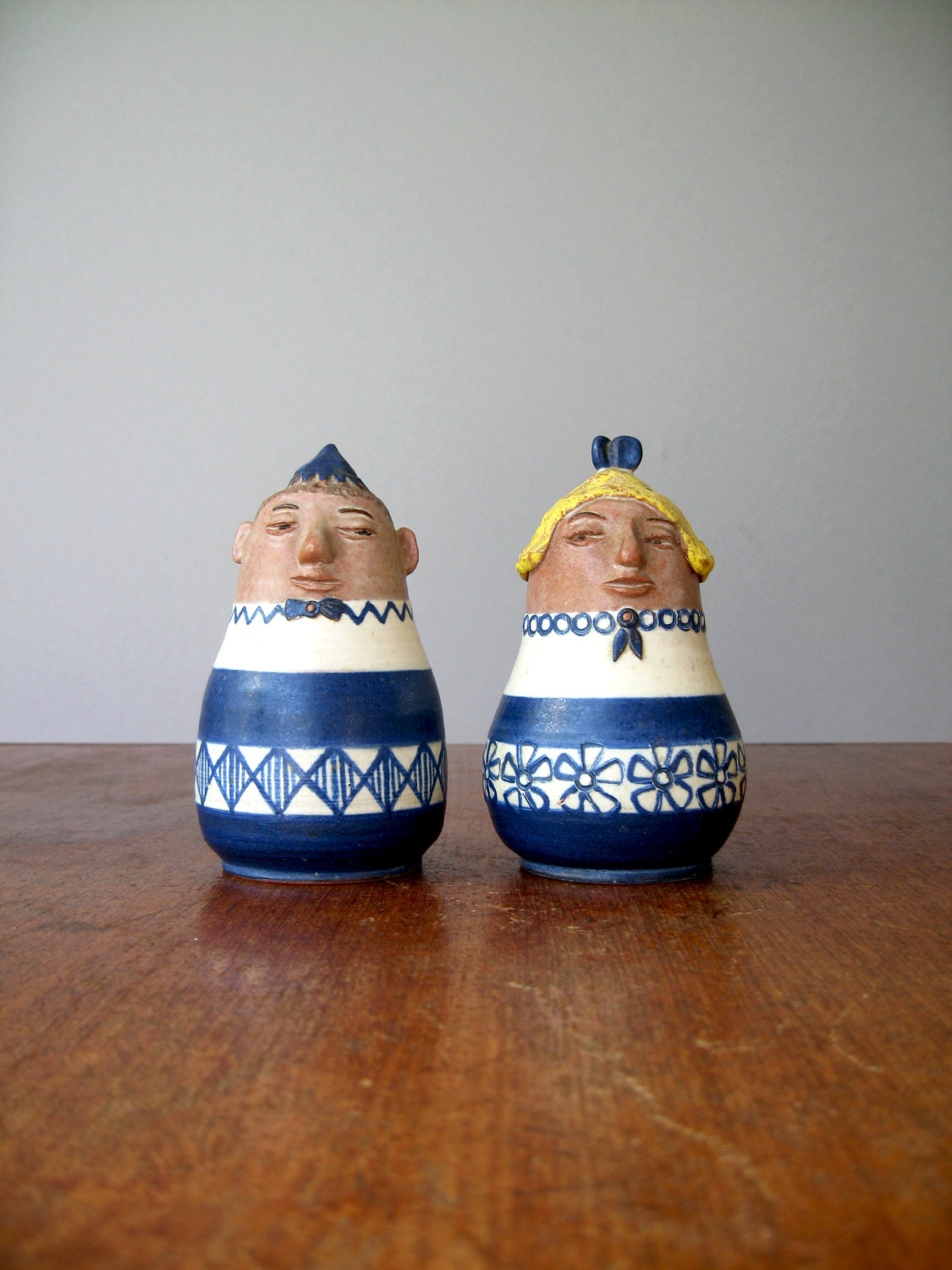 Vintage Northwest Studio Pottery Shakers - Jane Wherrette