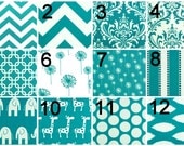Window Curtains- Pair of Drapery Panels- Premier Prints Turquoise Curtains- 50x84 inches- You Choose Fabric