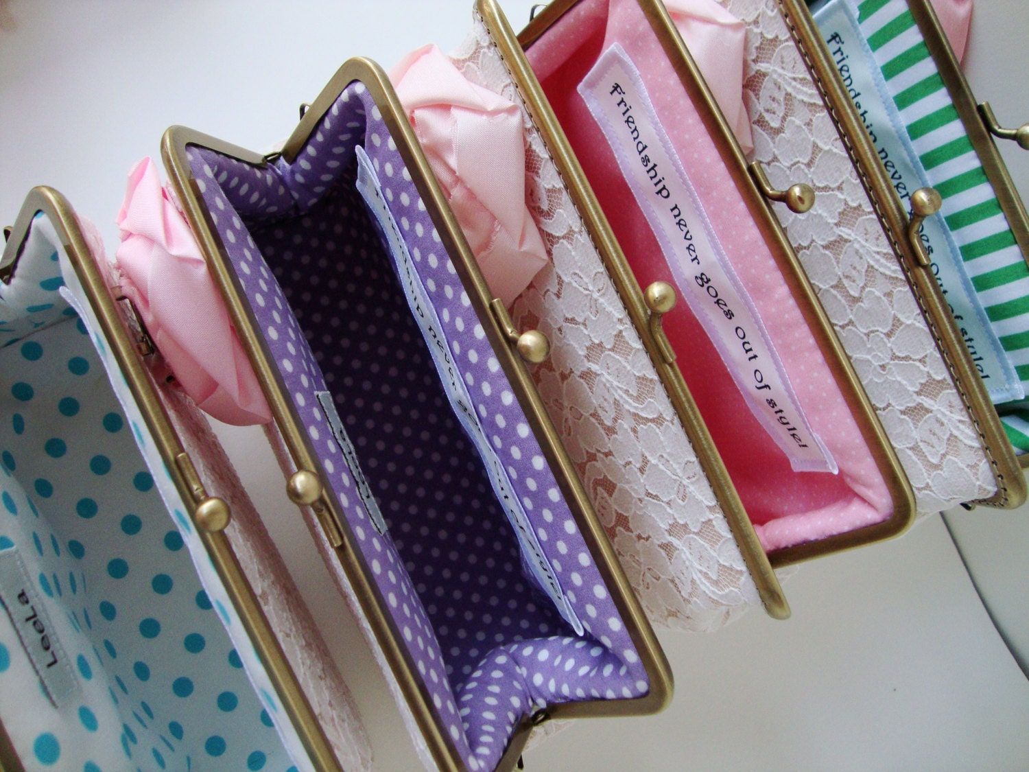 Custom personalized Message Labels Tag for your 4 clutches