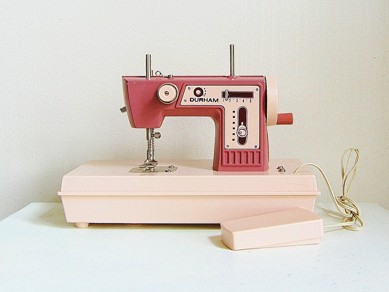 Toy Sewing Machine Pink Plastic Japan