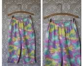 Vintage 1980's Can Cans Cotton Clam Digger Capri Pants S/M