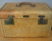 Antique Train Case - Vintage Wooden Travel Case- Vintage Luggage