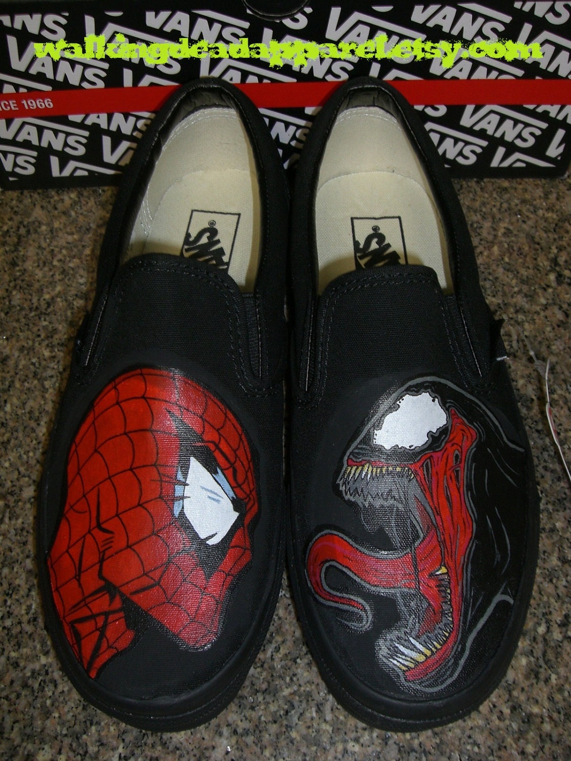 Handpainted Spider-Man vs Venom  Shoes Vans