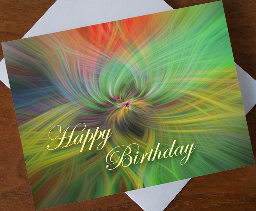 Happy Birthday Card, Blank Note Card, Greeting Card
