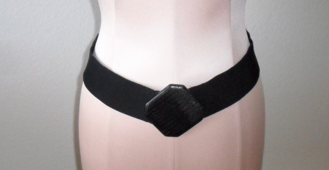 Vintage Belt Cinch Elastic Black
