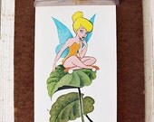 50% Off Sale Vintage Tinkerbell Wall Art Disney Illustrated Nursey Print