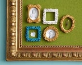 Oval Gold Push Pin Frame As seen in Style At Home Magazine - Decorative Cork Board Frame