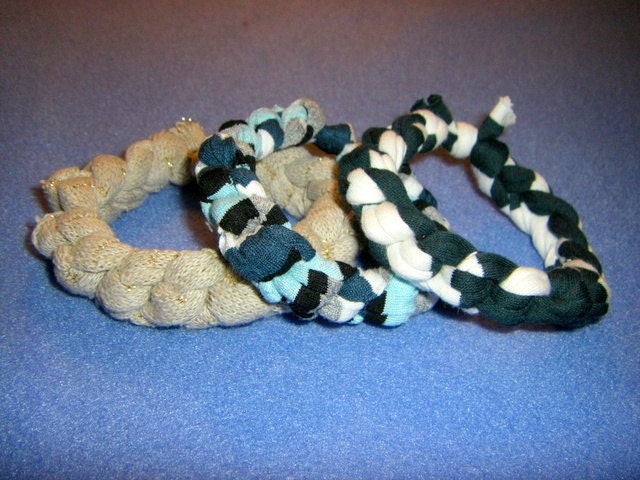 Recycled T-shirt Bangle Bracelet
