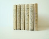 six tattered romantic french decor, neutral summer shades, beach decorating, Nelson collection, 1910s, pale yellow french books
