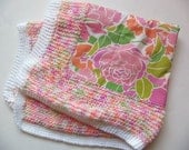Custom Knit Plus Vintage Sheet Baby Blanket-Nursery-Baby Decor-Baby Shower Gift-Nursery Decor-Crib Bedding