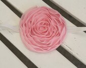 Baby headband - newborn headband - photoprop - Light pink rosette headband, available in all sizes newborn-adult