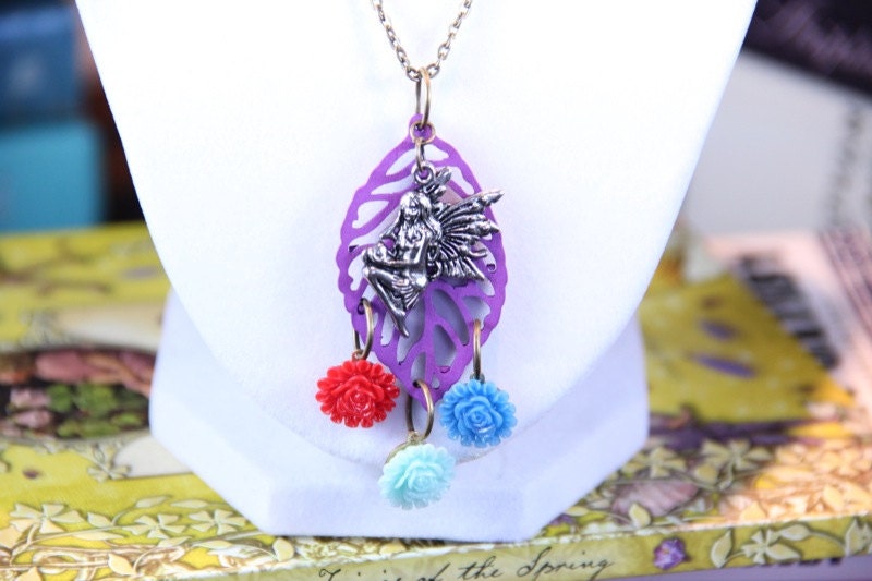 Rainbow Magic Flower Fairy Book Geek Girl Necklace