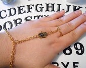 Gold or Silver hamsa hand slave bracelet, gypsy slave bracelet, evil eye jewelry