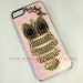 cute owl iphone 5 case, light pink sparkle iphone 5 case, lovely owl case for iphone 5