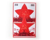 Original soviet poster red army print USSR military propaganda 12.2 x 8 inches