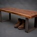 Live Edge Black Walnut BENCH - Sturdy - Simple - Solid
