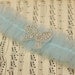 Something Blue Wedding Garter Soft  Netting with rhinestones, Blue Garter