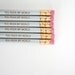 you rock my world engraved pencil set of 6 in grey.