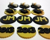 Graduation 2013, Edible Fondant Cupcake or Cookie Toppers