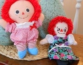 Two Vintage Raggedy Ann Dolls
