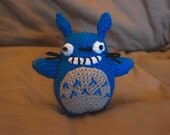 My Neighbor Totoro Royal Blue Large Totoro Crochet Doll/Stuffed Animal Amigurimi (mini version)