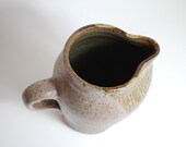 Mid Century Handmade Studio Pottery Pitcher Jug Vase