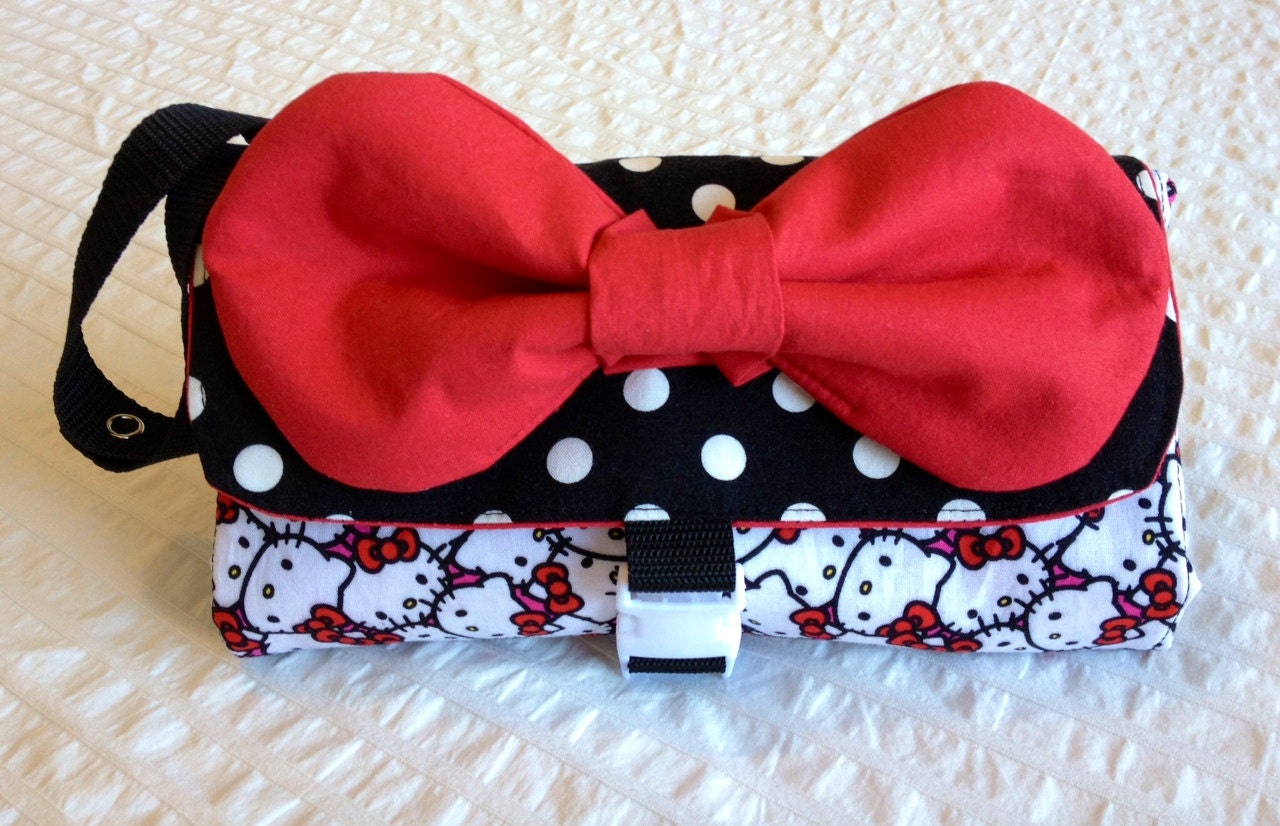Hello Kitty Bow Diaper Clutch Changing Pad