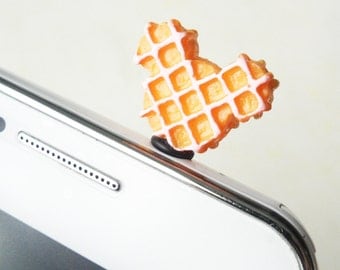 Mickey waffle(double face) dust phone plug